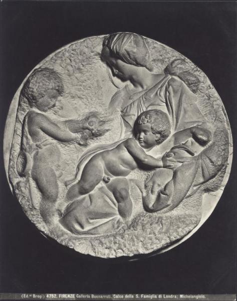 Calco di scultura - Madonna con Bambino e S. Giovannino detta Tondo Taddei di Michelangelo Buonarroti - Firenze - Casa Buonarroti