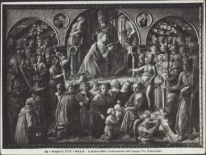 Pala d'altare dipinta - Incoronazione di Maria Vergine - Filippo Lippi - Firenze - Galleria degli Uffizi