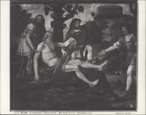 Dipinto - Derisione di Noè - Bernardino Luini - Milano - Pinacoteca di Brera
