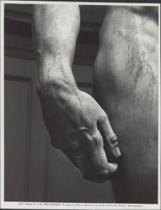 Scultura - David (particolare della mano destra) - Michelangelo Buonarroti - Firenze - Galleria dell'Accademia