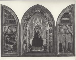 Trittico dipinto - Madonna con Bambino, nascita di Gesù e Crocifissione - Taddeo Gaddi - Berlino - Bode Museum (già Kaiser Friedrich Museum)
