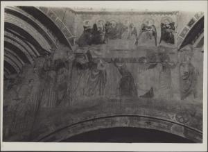 Dipinto murale - Funerali della Vergine - Secondo Maestro di Chiaravalle - Milano - Abbazia di Chiaravalle - Tiburio