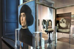 Milano - Museo Poldi Pezzoli - "Ritratto d'uomo" (recto) e "Memento mori"(verso) - di Andrea Previtali detto Cordeliaghi - 1502