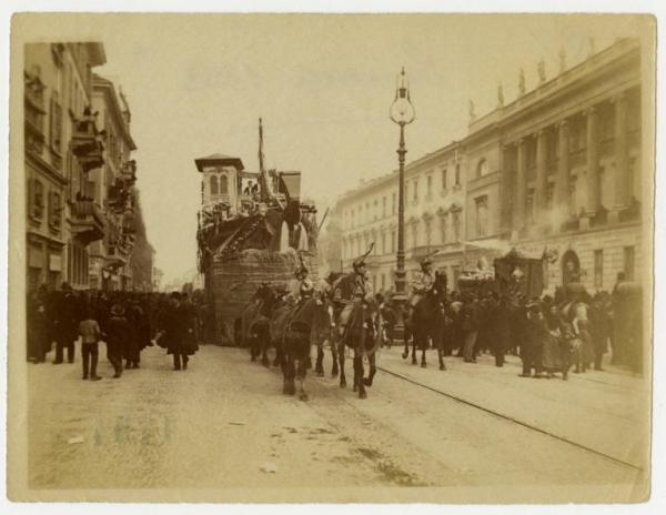 Carnevale del 1893 - Milano - Corso Venezia - Carro mascherato