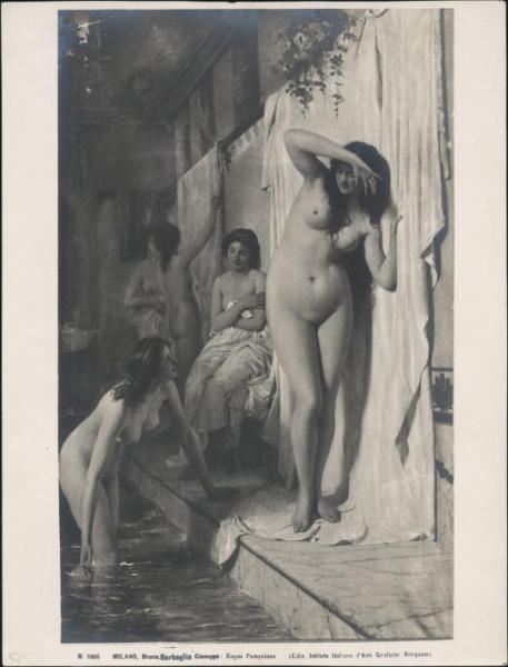 Dipinto - Bagno Pompeiano - Giuseppe Barbaglia - Milano - Pinacoteca di Brera