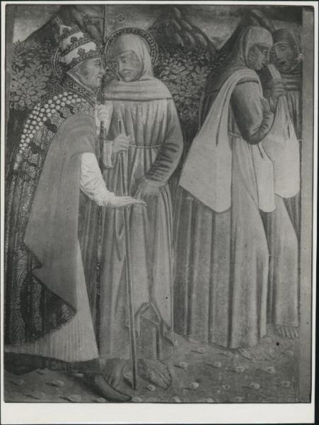 Dipinto murale - Episodio della vita di S. Bernardino - Lodi - Chiesa di S. Francesco - Cappella di S. Bernardino