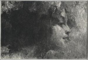Dipinto - Figura femminile - Giuseppe Amisani