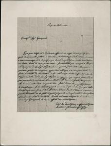 Riproduzione di documento - Lettera di Ferdinando Quaglia, Parigi 1811