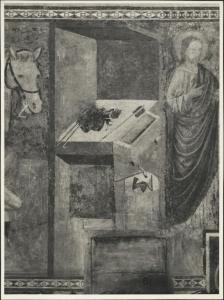 Dipinto murale - Episodi della vita di S. Egidio (particolare) - Bergamo - Basilica di Santa Maria Maggiore - Transetto