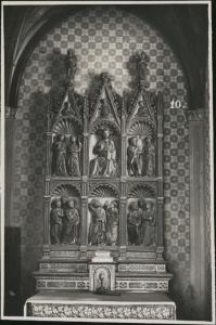 Pala d'altare scolpita - Cristo e Santi Apostoli - Castiglione Olona - Chiesa della Collegiata