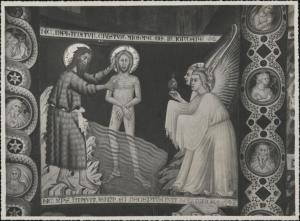 Dipinto murale - Battesimo di Cristo - Como - Basilica di S. Abbondio - Abside