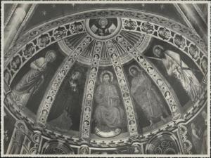 Dipinto murale - Cristo con Maria Vergine, San Pietro, S. Giovanni Battista e S. Paolo - Como - Basilica di S. Abbondio - Abside - Catino