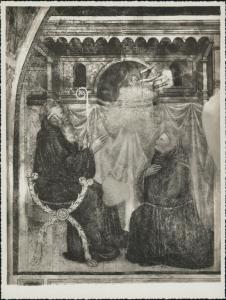 Dipinto murale - Episodio della vita di S. Benedetto - Vertemate - Chiesa di S. Giovanni Battista