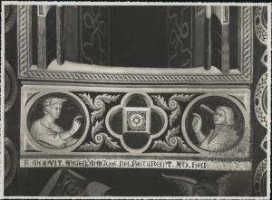 Dipinto murale - Figure con versetto del Vangelo - Como - Basilica di S. Abbondio
