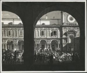 Dipinto - Il Generale Pino arringa i rivoltosi in piazza Mercanti - Giovanni Migliara