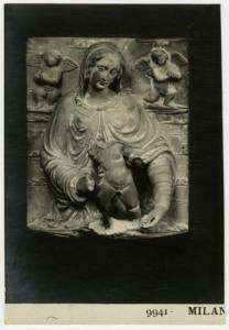 Scultura - Madonna col Bambino e due angeli (inv. 1232 sculture) - Scultore lombardo - Inizi del XVI secolo - Milano - Castello Sforzesco - Museo d'Arte Antica