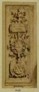 Scultura - Lesena in marmo con stemma della famiglia Birago dal monumento funebre Orsini (inv. 1474) - Agostino Busti detto Bambaia - 1517 - Milano - Castello Sforzesco - Museo d'Arte Antica