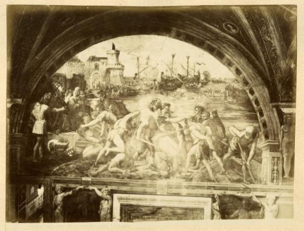 Affresco - Battaglia di Ostia - 1514 - Raffaello Sanzio e bottega - Roma - Stato della Città del Vaticano - Musei Vaticani - Stanza dell'Incendio di Borgo