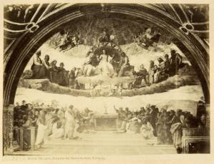 Affresco - Disputa del Sacramento - 1509 - Raffaello Sanzio - Roma - Stato della Città del Vaticano - Musei Vaticani - Stanza della Segnatura