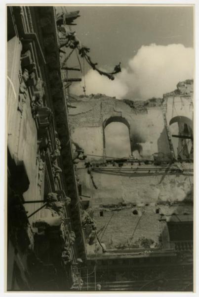Milano - bombardamenti 1943 - Palazzo Marino - Salone Alessi