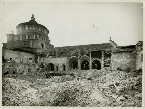Milano - bombardamenti 1943 - S. Maria delle Grazie