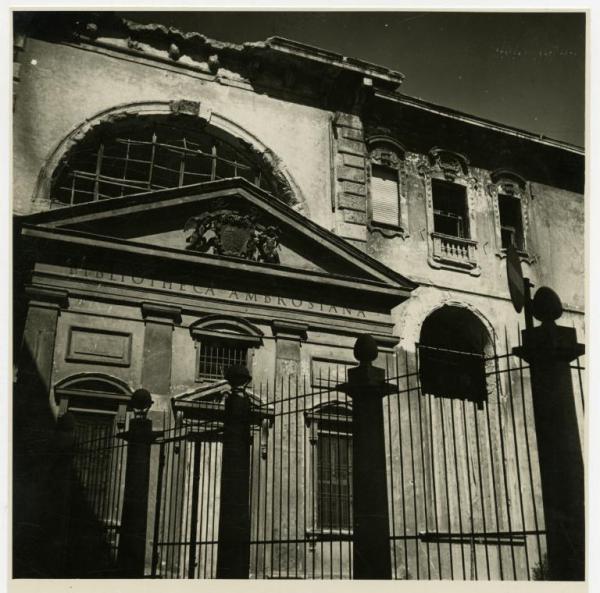Milano - bombardamenti 1943 - Biblioteca Ambrosiana