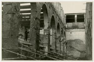 Milano - bombardamenti 1943 - Castello Sforzesco - Sala della Balla