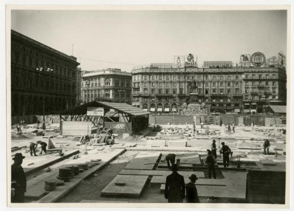 Milano - Piazza Duomo - cantiere pavimentazione sagrato