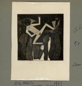 Dipinto - Action onirique de la matière - Roberto Crippa - Victor Brauner - 1961