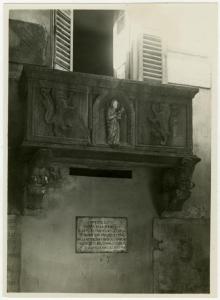 Bergamo - Città Alta - balconata - lapidi dall'ex Chiesa di S. Agostino (1881) (?) -