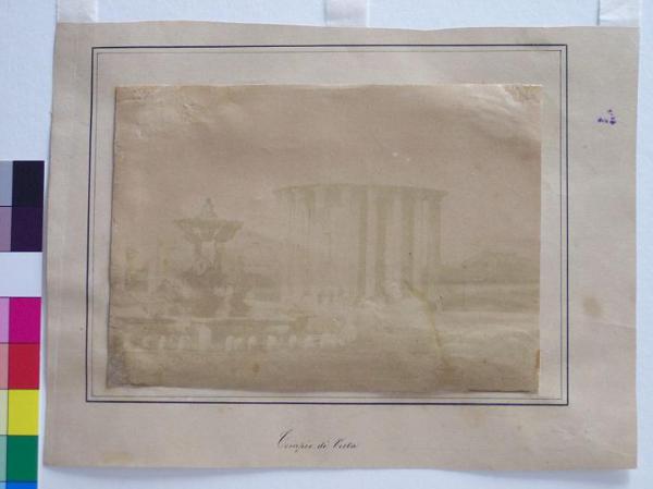 Roma - Tempio di Vesta - Combattimenti per la Repubblica Romana del 1849