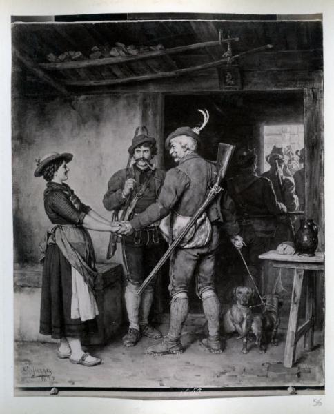 Dipinto - Addio ai cacciatori - Franz Defregger - Dresda - Gemäldegalerie