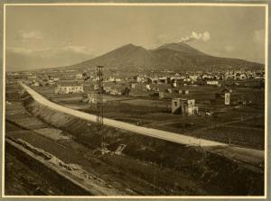 Napoli - Autostrada Napoli-Pompei in costruzione - Vesuvio