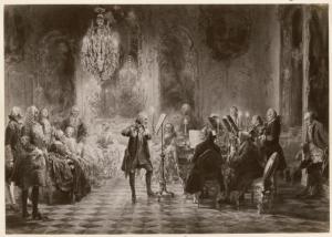 Dipinto - Concerto per flauto di Federico a Sanssouci - Menzel - Berlino - Alte Nationalgalerie
