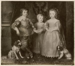 Dipinto - Ritratto dei tre figli di Carlo I - Van Dick - Dresda - Gemäldegalerie