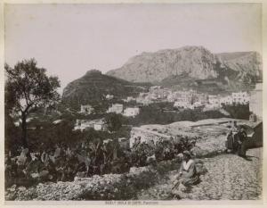 Campania - Isola di Capri - panorama - gruppo di persone - cactus