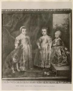 Dipinto - I figli maggiori di Carlo I d'Inghilterra - Van Dyck - Torino - Palazzo dell'Accademia delle Scienze