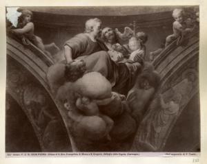 Acquerello - San Marco e San Gregorio - Paolo Toschi - copia da Correggio - Parma - Galleria Nazionale