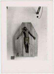 Scultura - Cristo in legno - Maestro umbro-laziale - XIII sec. - Milano - Castello Sforzesco - Musei Civici - Museo d'arte Antica - Sala 2 - Allestimento BBPR (1956)