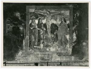 Dipinto Murale - Crocifissione - Maestro Lombardo del XV sec. - Milano - Castello Sforzesco - Passaggio tra il Cortile delle Armi e la Corte Ducale