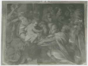 Dipinto murale - Adorazione dei Magi - Daniele Crespi (attr.) - Milano - Chiesa. di S. Alessandro, sacrestia