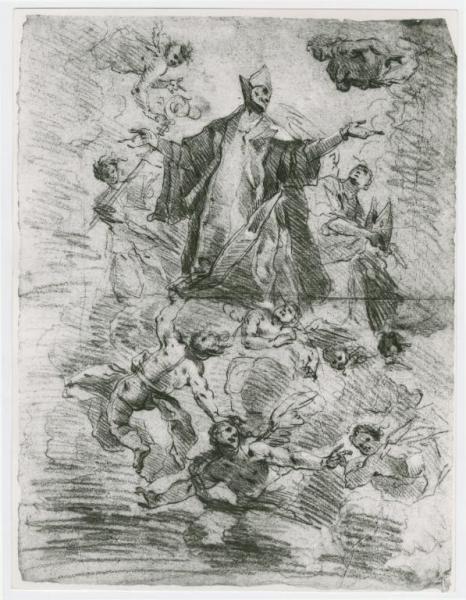Disegno - Disegno per il San Carlo in gloria nella chiesa di Sant'Angelo a Milano, 1602 ca. - Pierfrancesco Mazzucchelli detto Il Morazzone - Milano - Ven. Fabbrica del Duomo