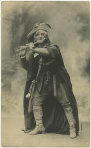 Ritratto maschile - Uomo, attore in costume con flauto traverso - Hans il suonatore di flauto