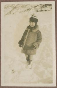 Ritratto infantile - Gigi Bosisio sulle piste da sci - Neve - Sauze D'Oulx