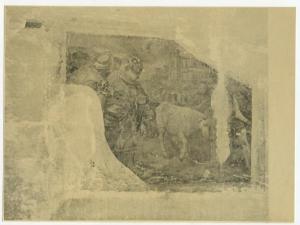 Affresco - Miracolo del toro di San Francesco Solano - pittore ignoto - Milano - chiesa di Sant'Angelo - convento - chiostro grande