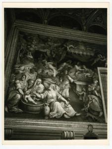 Affresco - Nascita della Vergine - Ottavio Semino - Milano - chiesa di Sant'Angelo - cappella della Misericordia o cappella Brasca - parete sinistra