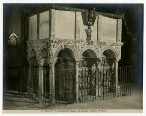 Scultura - pulpito marmoreo - Sarcofago di Stilicone - Milano - basilica di Sant'Ambrogio - navata centrale