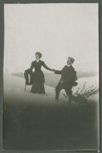 Ritratto di coppia - Uomo e donna - Esterno - Montagna - Neve - Escursione