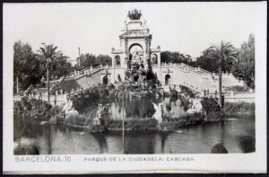 Barcellona - Parco della Cittadella (Parc de la Ciutadella) - Fontana della cascata - Quadriga de l'Aurora