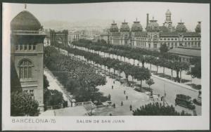 Barcellona - Salon de San Juan - Arco di Trionfo - Viale - Palazzi - Veduta dall'alto